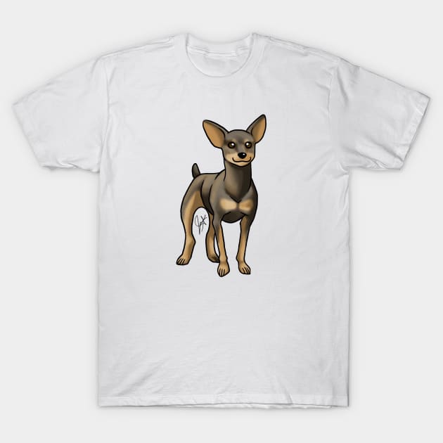 Dog - Miniature Pinscher - Black and Tan T-Shirt by Jen's Dogs Custom Gifts and Designs